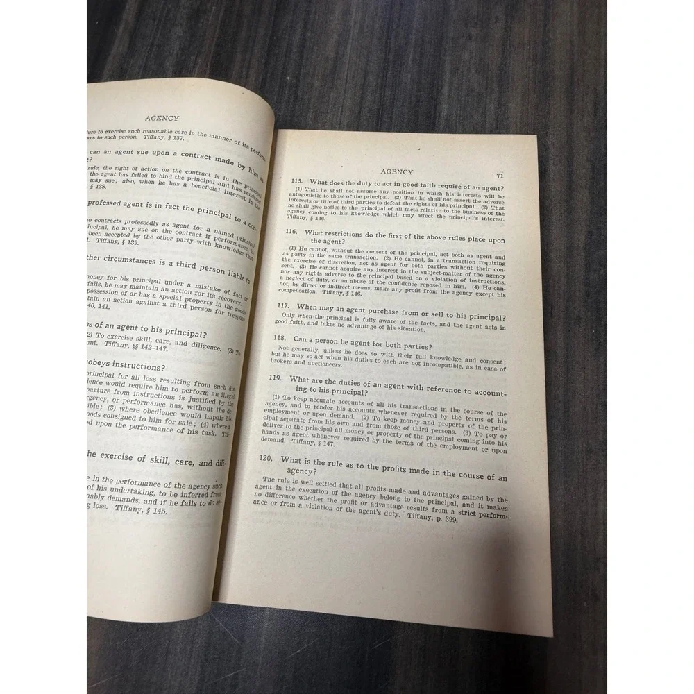Owens Law Quizzer 1933‎ Sixth Edition West Publishing Co Legal Study Aid